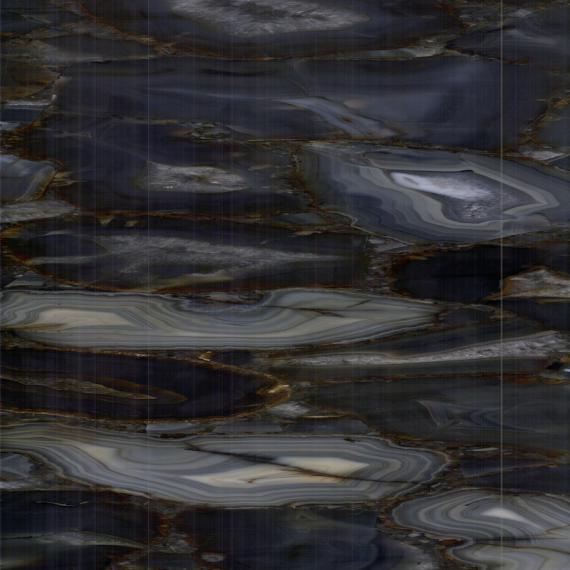 Losa única de ágata gris para decoración de lujo.