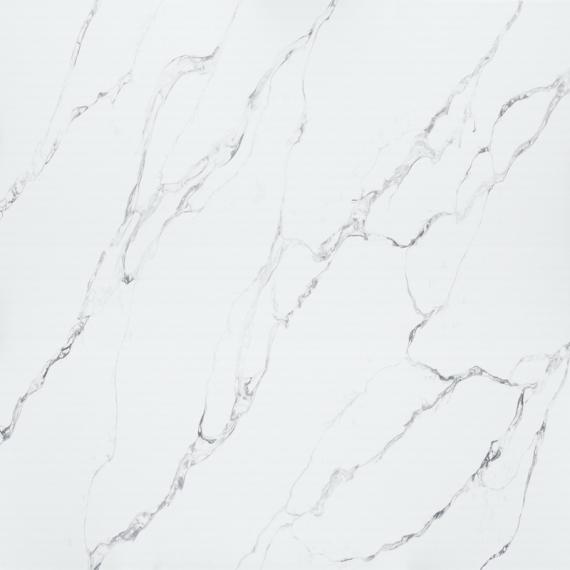 Losas de cuarzo con patrón veteado blanco